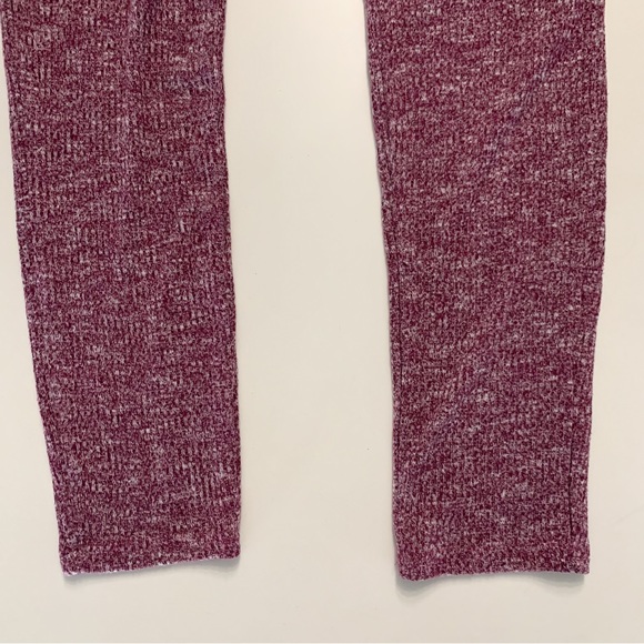 Gymshark Slounge High Waisted Knit Joggers in Deep Plum Marl Size Small - Picture 6 of 10